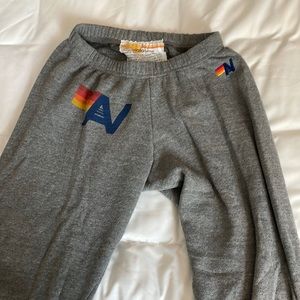 Grey aviator nation sweatpants